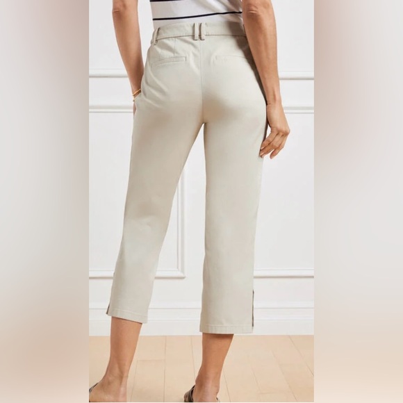 Talbots Khaki Perfect Skimmers with Leg Button Detail Size 16 - Picture 2 of 15